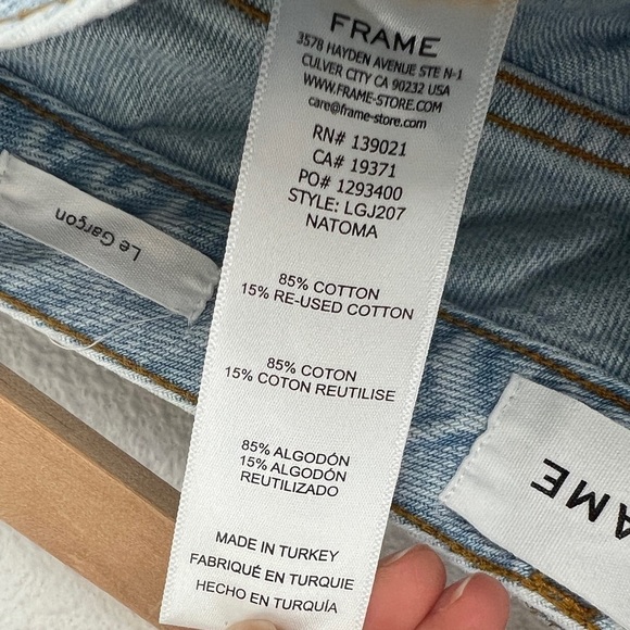 Frame Denim Le Garçon Distressed Boyfriend Light Wash Jeans National 31 - Picture 10 of 11